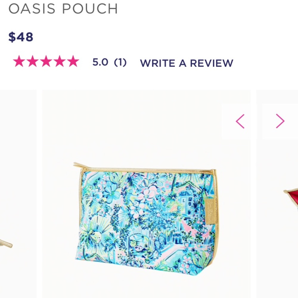 Lilly Pulitzer Lilly’s house oasis pouch one left - Picture 4 of 6